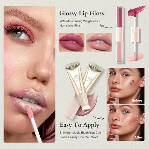 Miniatura 6 de Color Nymph Kit de maquillaje para adolescentes, juego de maquillaje para niñas con bolsa de cosméticos incluida paleta de sombra de ojos de 9 #03