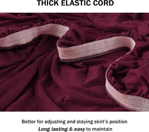 Miniatura 4 de NICEEC Funda para sofá biplaza, súper suave, 1 pieza, color rojo vino, elástica, universal, de elastano, para sala de estar, fácil ajuste, lavable