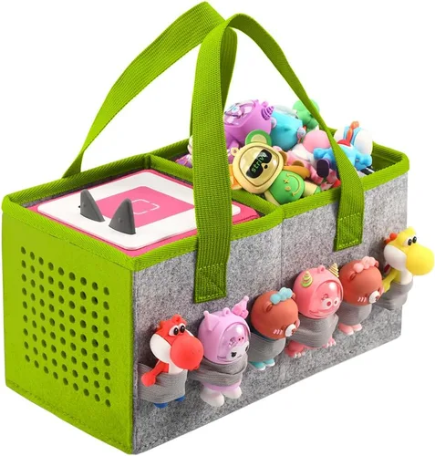 Miniatura 14 de Estuche de transporte para Toniebox Starter Set y figuras Tonies, bolsa plegable de tela de fieltro para viajes y juguete musical para Toniebox 2