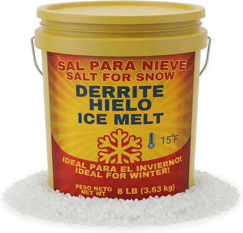Sal para Nieve, descongelador de sal para nieve y hielo, ideal para calzadas, pasarelas y escalones (8 lb)
