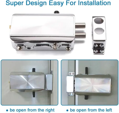 Miniatura 4 de Cerradura de puerta electrónica, sistema de control de acceso inalámbrico antirrobo inteligente para el hogar, seguridad sin llave, con 4 controles