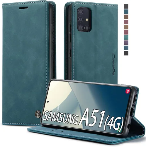 Miniatura 12 de Funda tipo cartera para Samsung Galaxy A51 4G, con soporte magnético, funda protectora de cuero estilo libro, duradera, a prueba de golpes