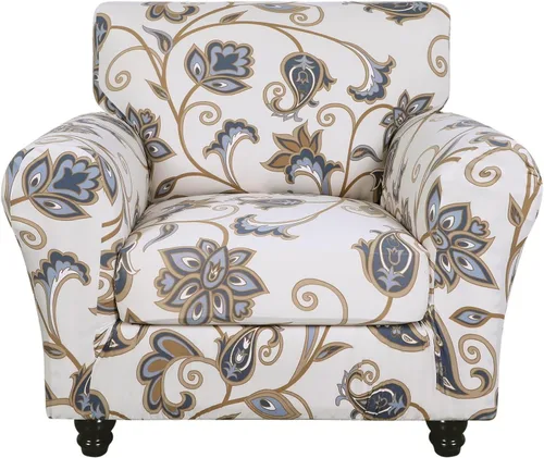 Miniatura 44 de SearchI Funda elástica para sofá con estampado, Fundas para sofá con diseño floral, 2 piezas de funda elástica para sillón con funda de cojín