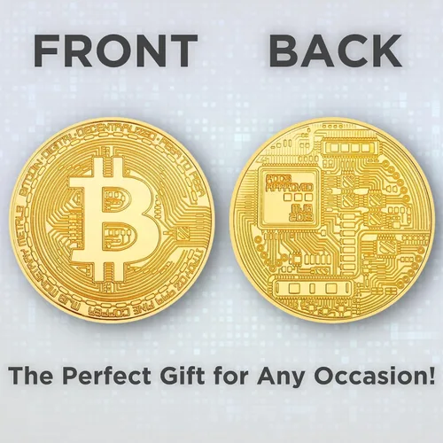 Miniatura 9 de Moneda de Bitcoin Edición de Coleccionista - Criptomoneda conmemorativa coleccionable en caja protectora de acrílico - Perfecta para entusiastas