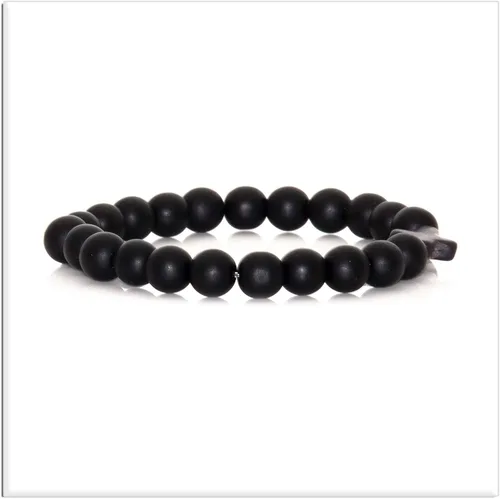 Miniatura 5 de Xusamss Pulsera de cruz de moda Pulsera elástica de cuentas de ágata mate de 0.315 in