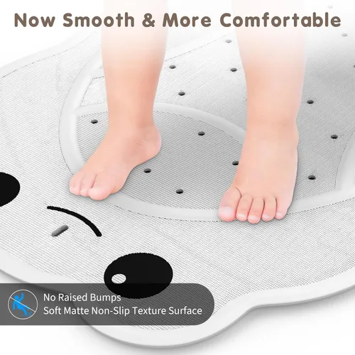 Miniatura 5 de Tapete antideslizante para bañera para niños pequeños, tapete de ducha de 30 x 18 pulgadas para ducha interior, tapete de goma sin olor químico