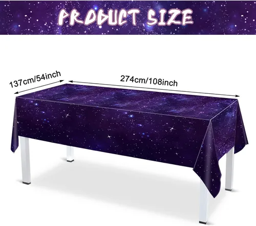Miniatura 3 de Tiamon Juego de vajilla de 171 piezas de decoración de fiesta espacial con temática espacial, decoración de cumpleaños, mantel de galaxia, platos