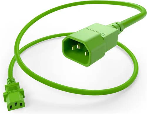Miniatura 18 de UNC Cable de alimentación PDU C13 a C14, 1.5 pies, paquete de 20 unidades, negro, 10 amperios, SJT 250V, certificación UL, cable de extensión IEC