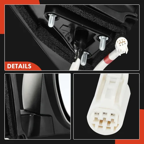 Miniatura 6 de A-Premium Espejo eléctrico para puerta del lado del pasajero, compatible con Toyota Highlander 2008 2009 2010 2011 2012 2013 – Espejo retrovisor