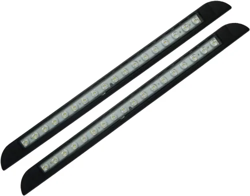 Raycharm Lámpara LED de 20 pulgadas para toldo de casa rodante para porche, haz de ángulo descendente de 40°, blanco frío 6000K, 12V/24V CC, alta