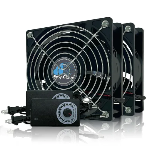 Miniatura 7 de Ventilador de magdalenas de 120 V axial 220 V 110 V con controlador de velocidad variable Ventilador de computadora con enchufe de CA para PC