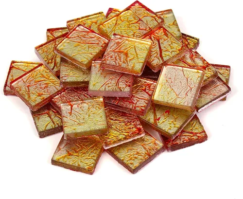 Miniatura 21 de Azulejo de mosaico de lámina de 3/4 de pulgada (0.787 in), 1 libra (bolsa de 16 onzas) (1 libra, naranja)