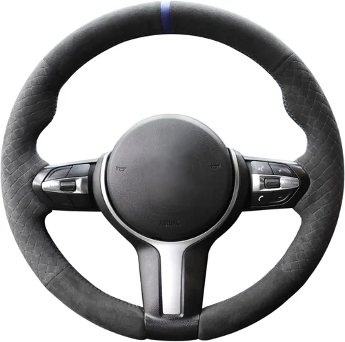 Miniatura 23 de MEWANT - Funda para volante de automóvil cosida a mano de Athsuede para BMW F87 M2 F80 M3 F82 M4 M5 F12 F13 M6 F85 X2 X5 M F86 X6 M F33 F30 M