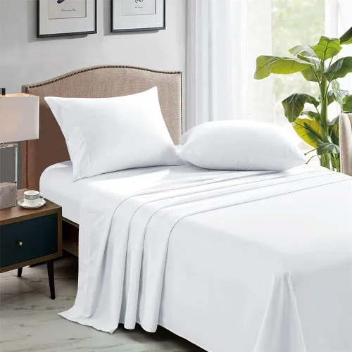 Miniatura 5 de FreshCulture Sábanas encimeras tamaño Queen, paquete de 6, sábanas de microfibra suave para el hogar, salones, hoteles, sábanas planas a granel solo