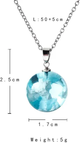 Miniatura 5 de Lroxiy Collares para mujeres y niñas, diseño creativo de girasol copo de nieve azul cielo hoja colgante cadena de San Valentín regalos joyería