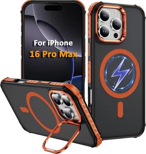 Miniatura 30 de i Phone 13 - Funda para iPhone 14, compatible con carga inalámbrica MagSafe, resistente, a prueba de golpes, soporte ajustable, color rojo mate