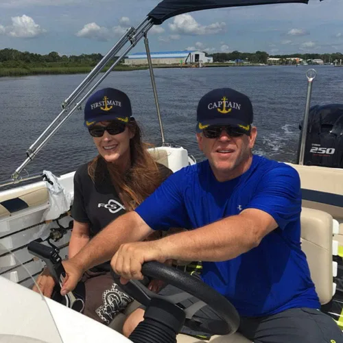 Miniatura 5 de Captain Hat & First Mate Matching Skipper Boating Baseball Caps Nautical Navy Marine Sailor Hats