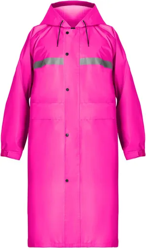 Coralrain Impermeable largo con capucha de seguridad, impermeable, chaqueta de lluvia de emergencia, poncho para hombres, mujeres y adultos