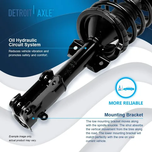 Miniatura 6 de Detroit Axle - Kit de 4 brazos de control delanteros para Ford Mustang 05-10, 2 brazos de control inferiores, 2 puntales 2005 2006 2007 2008 2009