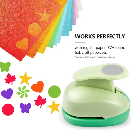 Miniatura 3 de UCEC Punzones de papel para manualidades, perforadora de manualidades de 1 pulgada, 6 piezas de perforadores para manualidades de papel, corazón