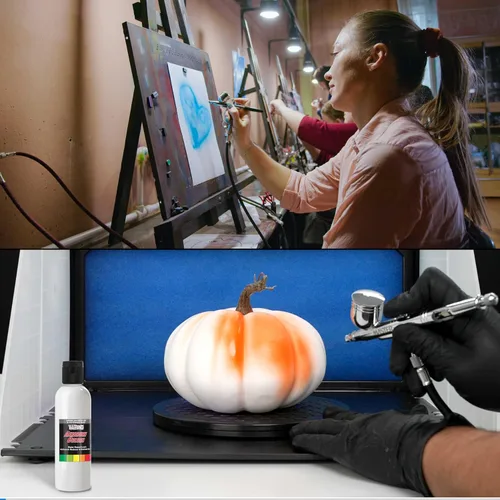 Miniatura 7 de U.S. Art Supply Base reductora y extensora para aerógrafo de 4 onzas para pinturas acrílicas, diluyente de pintura para aerógrafo, reduce
