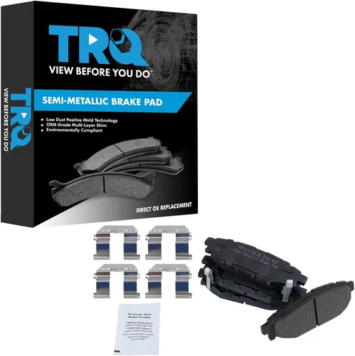Miniatura 8 de TRQ Pastillas de freno delanteras semi metálicas compatibles con Ford Expedition 2018-2021 F-150 2018-2020 Lincoln Navigator 2018-2022