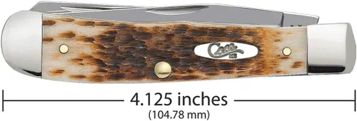 Miniatura 2 de Navaja Case de hueso de ámbar quemado
