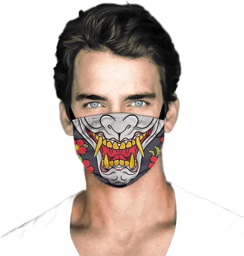 Miniatura 4 de Men Womens 3Pcs Face Mask Washable Face Mask with Adjustable EarLoops Bandana Balaclava Mouth Cover