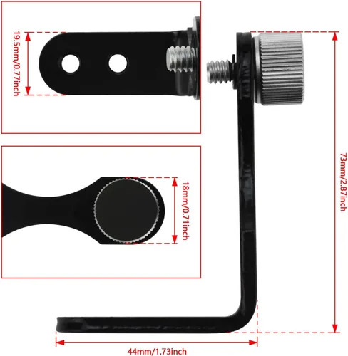 Miniatura 4 de Astromania Universal L Tipo Metal Binocular Trípode Adaptador para Binocular y Minocular - Negro