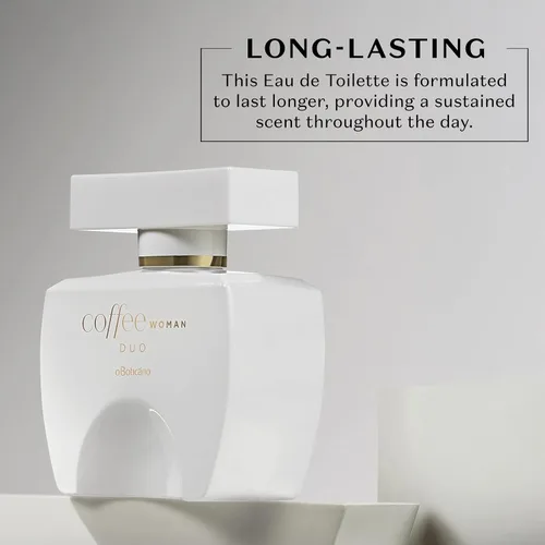 Miniatura 3 de O BOTICARIO Coffee Duo - Eau de Toilette de larga duración, Woody, perfume de fragancia de café para mujer, 3.4 onzas