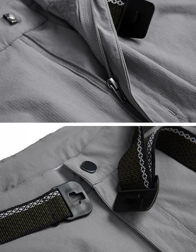 Miniatura 4 de WENRONSTA - Pantalones de senderismo para hombre, de trabajo, cargo, de secado rápido, ligeros, impermeables, con 6 bolsillos, pantalones de montaña