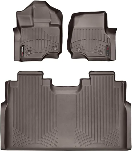 Miniatura 12 de WeatherTech Revestimientos de suelo personalizados para Ford F-150 Lightning, F-150, F-150 Raptor - 1ª y 2ª fila (44697-1-2), negro