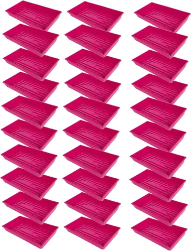 Miniatura 20 de SUNPACK Bandeja de inicio de semillas de plástico de 10 x 20 pulgadas, color negro, 2.5 pulgadas, sin agujeros de drenaje, ideal para invernaderos
