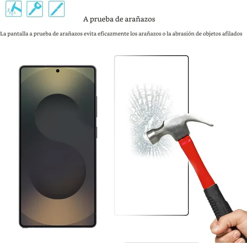 Miniatura 3 de Ailun Protector de Pantalla de Vidrio para Galaxy S25 Ultra [6.9 Pulgadas] 3Pack + 3Pack Lente de Cámara de Vidrio Templado Desbloqueo por Huella