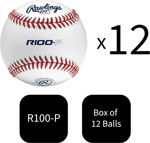 Miniatura 3 de Rawlings Practice Baseballs R100-P or FSR100-P Baseballs Collegiate, High School & Youth Flat or Raised Seam Options