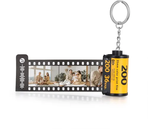 Miniatura 7 de Llaveros personalizados con fotos, llavero personalizado con rollo de película de cámara de imagen, regalo para novio