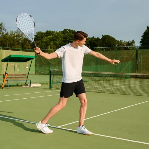 Miniatura 7 de UUBEMM Raquetas de tenis para 2 jugadores recreativas para adultos, raquetas de tenis ligeras para entrenamiento de estudiantes principiantes, juego