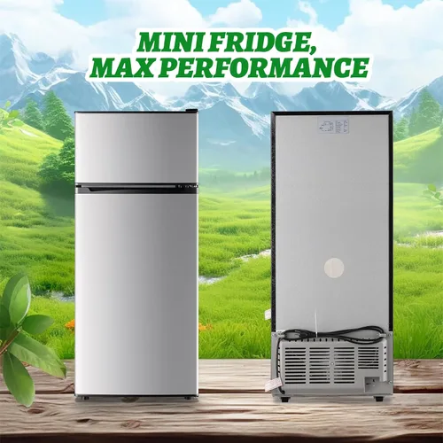 Miniatura 6 de DEMULELR - Refrigerador pequeño de 3.9 pies cúbicos con congelador, refrigerador de dos puertas con cajón para verduras y espacio extra