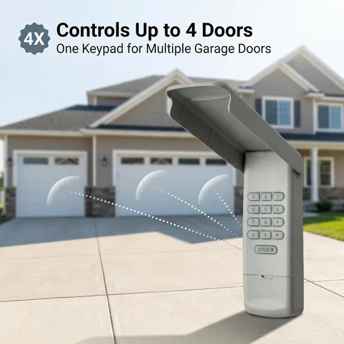 Miniatura 7 de Control remoto universal para abrir puertas de garaje con teclado inalámbrico sin llave, compatible con Genie, LiftMaster, Chamberlain, Craftsman