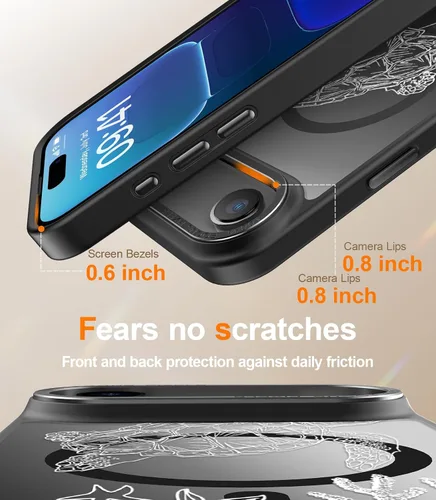 Miniatura 415 de Goodon para iPhone 15 Pro Max con protector de pantalla de privacidad, compatible con Magsafe, funda translúcida mate a prueba de golpes - Linda