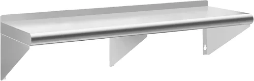 Miniatura 30 de Estante de acero inoxidable de 12 x 36 pulgadas, estantes de acero inoxidable comerciales de 300 libras para montaje en pared, estantes de metal 1