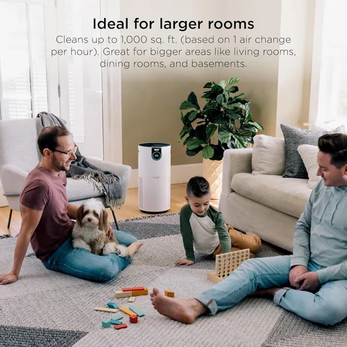 Miniatura 2 de Purificador de aire Shark para el hogar habitación grande, tecnología Clean Sense, filtro de aire HEPA, 1000 pies cuadrados, cocina, filtra humo