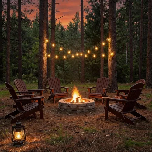 Miniatura 7 de VINGLI Silla Adirondack plegable, sillas Adirondack de madera para exteriores, sillas plegables para fogata para patio, barbacoa, porche, patio