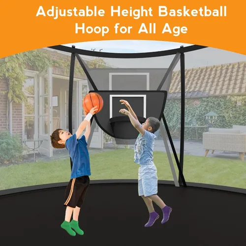 Miniatura 7 de KOFUN Tranpoline Outdoor 16FT 14FT 12FT 10FT 8FT Tranpoline with Basketball Hoop 1500LBS & ASTM Approved & Easy Install, Recreational Tranpolines