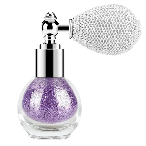 Miniatura 13 de KYDA Spray en polvo iluminador, spray de purpurina de alto brillo, maquillaje en polvo brillante, para cosméticos con purpurina facial y corporal