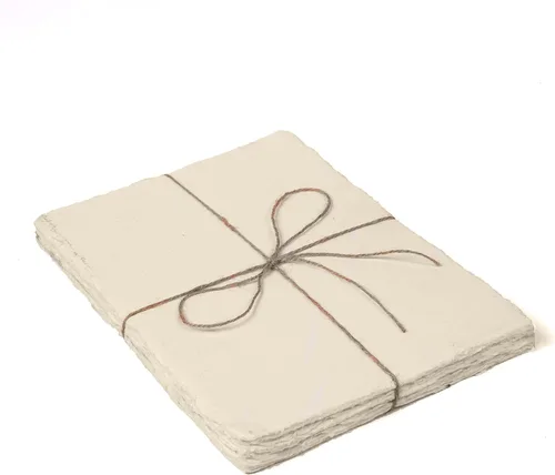 Papel de acuarela | Papel vintage de tamaño carta, 8.5 x 11 pulgadas, papel hecho a mano de 200 GSM, 50 hojas de papel de algodón reciclado,