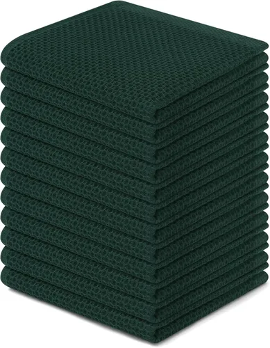 Miniatura 163 de Homaxy Paños de cocina de 100% algodón con tejido de gofre, ultra suaves, absorbentes, de secado rápido, 12 x 12 pulgadas, paquete de 6, amarillo
