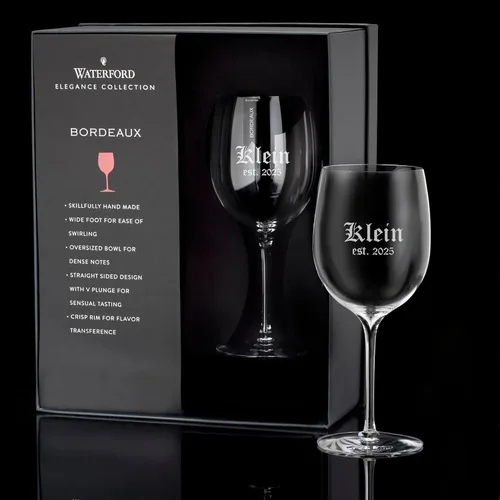 Miniatura 5 de Waterford Juego de 2 copas de vino de color burdeos personalizadas con grabado, 21.9 onzas, para Burdeos, Merlot, Cabernet