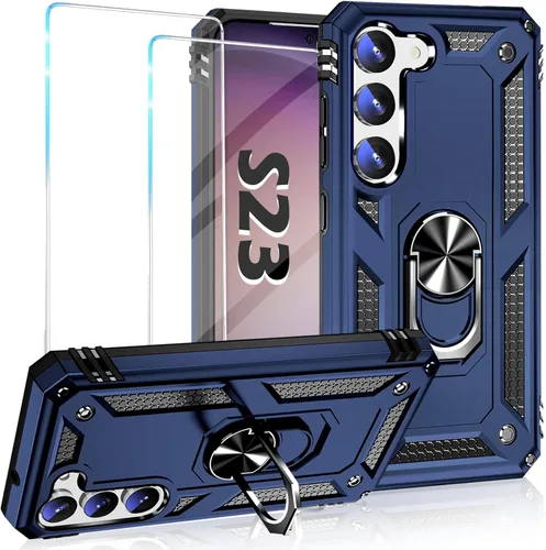 Miniatura 77 de Vaki Funda para Samsung Galaxy S22 5G con protector de pantalla integrado de grado militar, cubierta dura y resistente, funda resistente para Galaxy