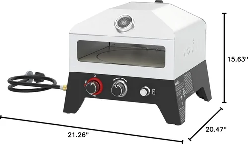 Miniatura 8 de Nexgrill Horno de pizza de gas para exteriores de 30 cm, estufa portátil de propano, parrilla para pizza, sistema de rotación fácil, cocina al aire